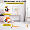 VEVOR Z Rack, Industrial Grade Z Base Garment Rack, Height Adjustable Rolling Z Garment Rack, Sturdy Steel Z Base Clothing Rack with Lockable Casters, for Home Clothing Store Display Orange (3 Sets)