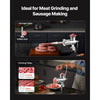 VEVOR Manual Meat Grinder, 304 Stainless Steel Hand Meat Grinder with Steel Table Clamp, Meat Mincer Sausage Maker with 1 Cutting Blade, 2 Cutting Plates, Sausage Tube for Beef Pork Pepper Mushroom