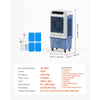 VEVOR Evaporative Air Cooler, 3100 CFM with 9 Gallon Water Tank Swamp Cooler, Portable Cooling Fan with Remote Control, 12H Timer, 4 Ice Boxes, Quiet Operation, 3 Wind Speeds for Outdoor Indoor Use