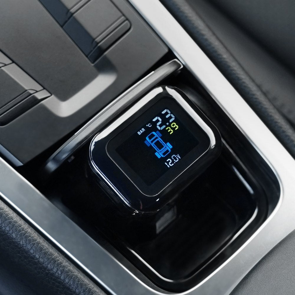 VEVOR RV Tire Pressure Monitoring System, 7.3-87 PSI Trailer TPMS, Universal Wireless Car Alarm System, Waterproof TPMS Sensors Set with 4 Sensors, 5 Alarm Modes, Real-time Display, Easy to Install