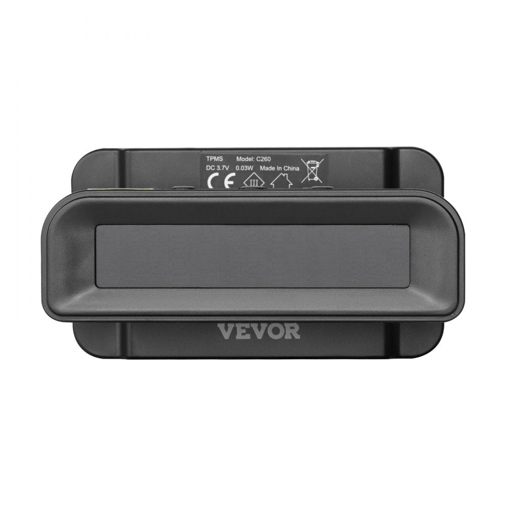 VEVOR RV Tire Pressure Monitoring System, 7.3-87 PSI Trailer TPMS, Universal Wireless Car Alarm System, Waterproof TPMS Sensors Set with Solar Charge, 4 Sensors, 5 Alarm Modes, and Real-time Display