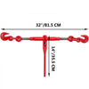 VEVOR 9215LBS 3/8\" – 1/2\" Ratchet Binders 9,215 LBS Secure Working Load, G70 Hooks and Adjustable Length, for Grade 70-80 Chains, Tie Down, Hauling, Towing, 4-Pack, Red