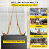 VEVOR G80 V Bridle Chain, 5/16" x 2' Towing Chain Bridle with 15" J Hooks, T Hooks & Grab Hooks, Heavy Duty Transport Chain Bridle with 10800 lbs Safe Working Load for Flatbed Truck Wrecker Recovery