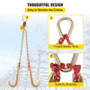 VEVOR G80 V Bridle Chain, 5/16" x 2' Towing Chain Bridle with 15" J Hooks, T Hooks & Grab Hooks, Heavy Duty Transport Chain Bridle with 10800 lbs Safe Working Load for Flatbed Truck Wrecker Recovery