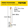 VEVOR J Hook Chain, 2PCS 5/16" x 10' G80 15" Long Shank J Hook Tow Chain with RTJ Cluster Hook & Grab Hook, 5400 lbs Working Load, Heavy Duty Transport Truck Chain for Wrecker Recovery Trailer Towing