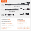 VEVOR Digital Readout, 6'' & 12'' & 24'', Linear Scale 3 Axis DRO Display Kit with L-Shaped Brackets Z-Shaped Brackets Thickened Plates Screws Button Cells