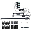 VEVOR Digital Readout, 6'' & 12'' & 24'', Linear Scale 3 Axis DRO Display Kit with L-Shaped Brackets Z-Shaped Brackets Thickened Plates Screws Button Cells