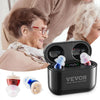 VEVOR Hearing Aids for Seniors, Rechargeable Hearing Amplifiers With Noise Cancelling and Volume Control, Digital In-Ear Hearing Assist Device with Charging Case and 8 Pair of Ear Domes