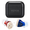 VEVOR Hearing Aids for Seniors, Rechargeable Hearing Amplifiers With Noise Cancelling and Volume Control, Digital In-Ear Hearing Assist Device with Charging Case and 8 Pair of Ear Domes