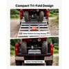 VEVOR Aluminum Trailer Ramps, 76 x 50 in Tri-Folding Truck Ramps with Straps & Non-Slip Rubber Fingers, 1500LBS Capacity ATV Loading Ramps for Pickup Trucks, Motorcycles, Lawn Mowers, Tractors, Carts