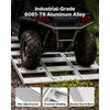 VEVOR Aluminum Trailer Ramps, 76 x 50 in Tri-Folding Truck Ramps with Straps & Non-Slip Rubber Fingers, 1500LBS Capacity ATV Loading Ramps for Pickup Trucks, Motorcycles, Lawn Mowers, Tractors, Carts