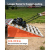 VEVOR Aluminum Trailer Ramps, 76 x 50 in Tri-Folding Truck Ramps with Straps & Non-Slip Rubber Fingers, 1500LBS Capacity ATV Loading Ramps for Pickup Trucks, Motorcycles, Lawn Mowers, Tractors, Carts