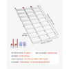 VEVOR Aluminum Trailer Ramps, 76 x 50 in Tri-Folding Truck Ramps with Straps & Non-Slip Rubber Fingers, 1500LBS Capacity ATV Loading Ramps for Pickup Trucks, Motorcycles, Lawn Mowers, Tractors, Carts