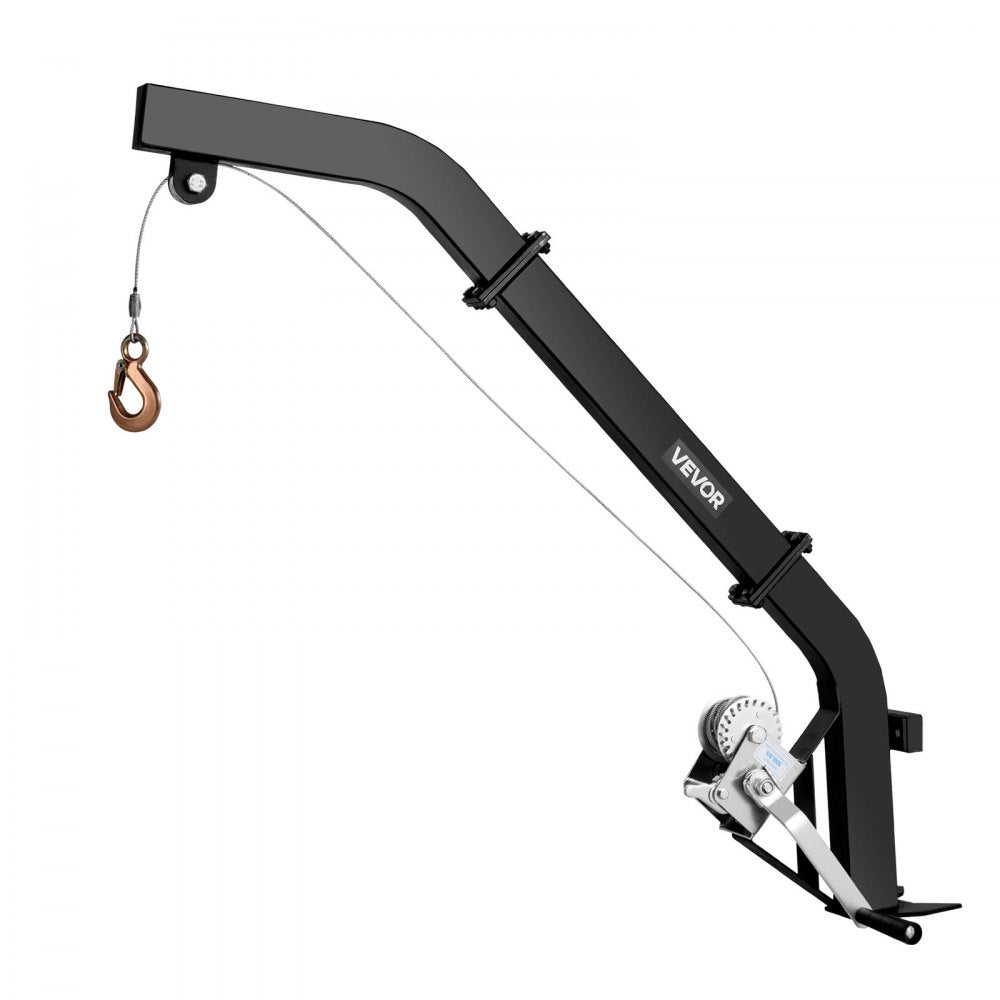 VEVOR Tree Mounted Deer Hoist, 353 lbs Load Capacity, Hunting Game Hoist Winch Lift with Ratchet Strap, Heavy Duty Deer Hanger for Skinning, Cleaning, Hanging Feed, and Field Dressing, Black