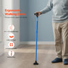 VEVOR Walking Cane for Man Woman, Folding Walking Stick with 8-Level Adjustable Height and 4-Pronged Pivoting Base, Lightweight & Portable Aluminum Mobility Aid for Senior Adult, 250LBS Loading (Blue)