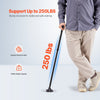 VEVOR Walking Cane for Man Woman, Folding Walking Stick with 8-Level Adjustable Height, 4-Pronged Pivoting Base, Lightweight & Portable Aluminum Mobility Aid for Seniors Adults, 250LBS Loading (Black)