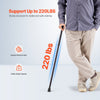 VEVOR Walking Cane for Man Woman, Folding Walking Stick with 5-Level Adjustable Height & Anti-Slip Rubber Tip, Lightweight and Portable Aluminum Mobility Walking Aid for Seniors Adults, 220LBS Loading
