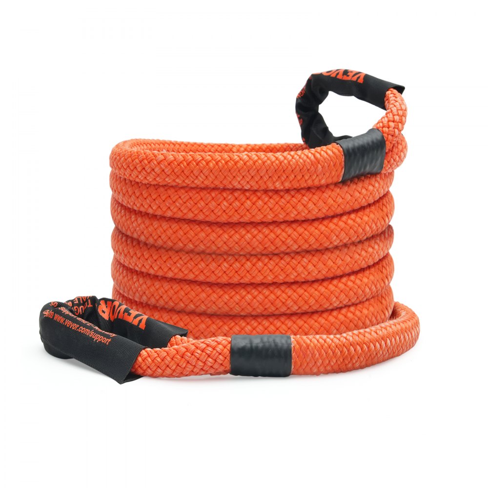 VEVOR 7/8" x 20' Kinetic Recovery Tow Rope 30,580 lbs, Heavy-Duty Off Road Snatch Strap, Extreme Duty 30% Elasticity Energy Snatch Strap for Jeep Car Truck ATV UTV SUV Tractor