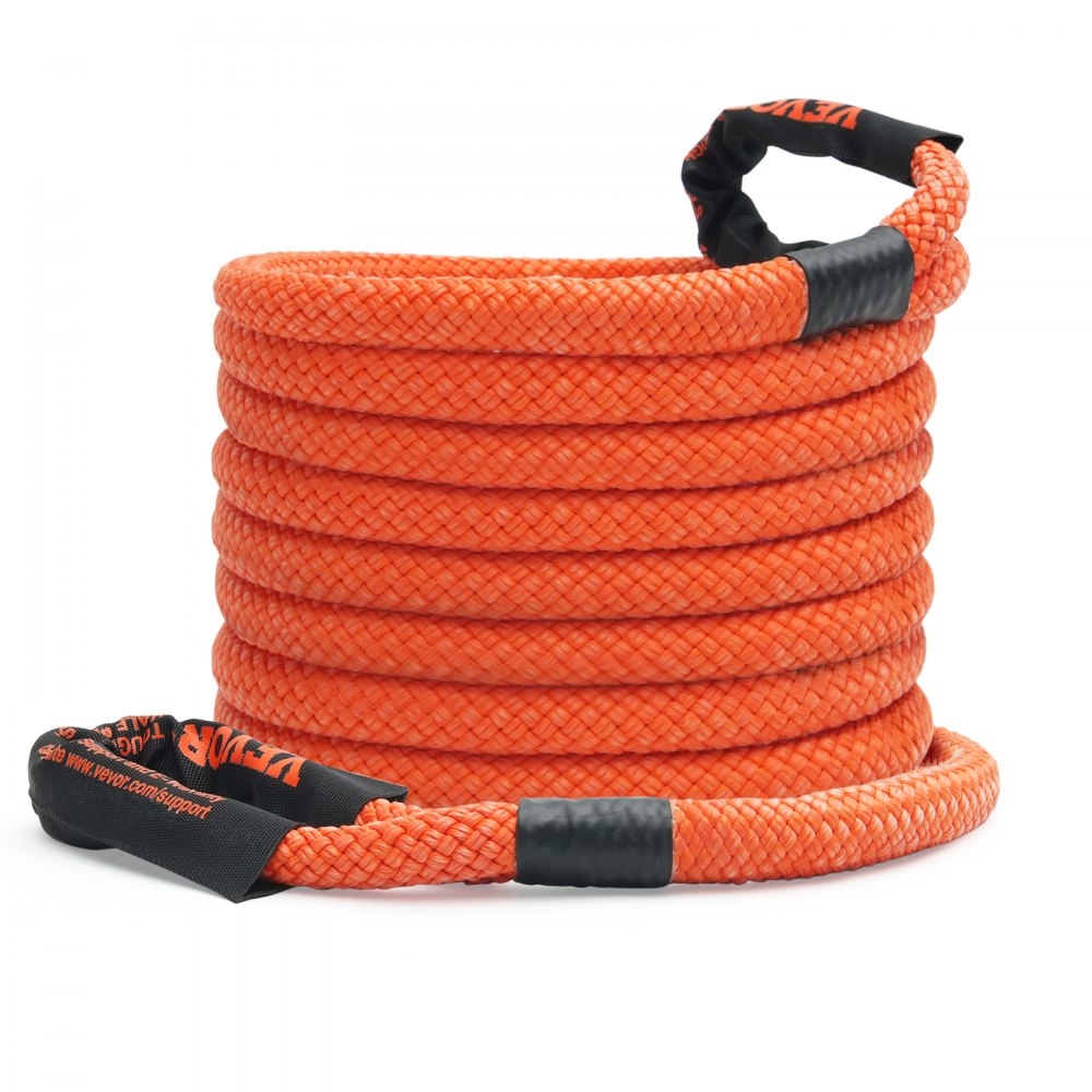 VEVOR 7/8" x 30' Kinetic Recovery Tow Rope 30,580lbs, Heavy-Duty Off Road Snatch Strap with 2 Soft Shackles (41750lbs) Extreme Duty 30% Elasticity Energy Snatch Strap Jeep Car Truck ATV Tractor