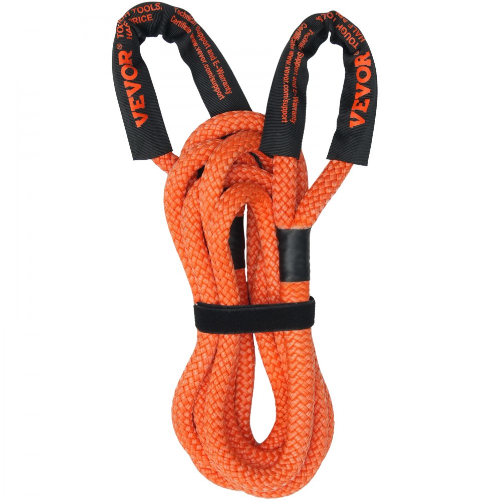 VEVOR 7/8" x 30' Kinetic Recovery Tow Rope 30,580lbs, Heavy-Duty Off Road Snatch Strap with 2 Soft Shackles (41750lbs) Extreme Duty 30% Elasticity Energy Snatch Strap Jeep Car Truck ATV Tractor