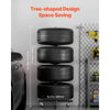 VEVOR Wheel Rack on Casters, Robust Steel Wheel Stand for 4 Wheel and Rim Combinations, Compact & Portable Tire Storage for Tires as Wide as 225mm, Supports up to 220LBS Weight, Perfect for Garage Workspace