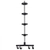 VEVOR Wheel Rack on Casters, Robust Steel Wheel Stand for 4 Wheel and Rim Combinations, Compact & Portable Tire Storage for Tires as Wide as 225mm, Supports up to 220LBS Weight, Perfect for Garage Workspace