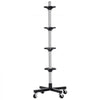 VEVOR Wheel Rack on Casters, Robust Steel Wheel Stand for 4 Wheel and Rim Combinations, Compact & Portable Tire Storage for Tires as Wide as 225mm, Supports up to 220LBS Weight, Perfect for Garage Workspace