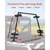 VEVOR UTV Hunting Tool Rack for Cargo Beds Alloy Steel Hunting Tool Holder, Fits Polaris Ranger General Pioneer Golf Cart, 25.59-41.14 in Adjustable Length 28.35-36.61 in Height, with Rubber Straps