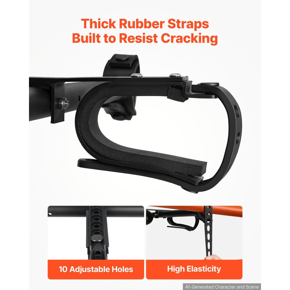 VEVOR UTV Hunting Tool Rack Sturdy Alloy Steel Overhead Hunting Tool Holder, Adjustable Fit 48"-57" Roll Bar Spacing, Compatible with Round-Tube & Profiled Roll Cages, Easy Roof Mounted, with Straps
