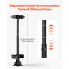 VEVOR UTV Hunting Tool Rack 27.5 to 35.5 in Adjustable Hunting Tool Holder, Fits UTV with Flat Floors, Polaris & Yamaha with Center Transmission Humps, 45° Tilt Adjustable, Aluminum Alloy, with Straps