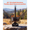 VEVOR UTV Hunting Tool Rack 27.5 to 35.5 in Adjustable Hunting Tool Holder, Fits UTV with Flat Floors, Polaris & Yamaha with Center Transmission Humps, 45° Tilt Adjustable, Aluminum Alloy, with Straps