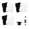 VEVOR Aquarium Filter Media Pads, 6 PCS Replacement with Impeller for AQ1600, Canister Floss Replacement for Fish Tank, Zirconia Shaft, 3 Black Polyurethane Foam & 3 White Polyester Fiber Pads