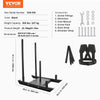 VEVOR Weight Training Sled, Pull Push Power Sled, Fitness Strength Resistance Training, Steel Workout Equipment for Athletic Exercise & Speed Improvement, Suitable for 2" Weight Plate, Black
