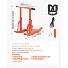 VEVOR Weight Sled, Steel Power Sled, Fitness Training Sleds for Athletic Exercise Speed Improvement, Workout Equipment with Adjustable Height Handle, Compatible with 1/2 in Weight Plates, Orange