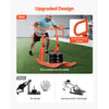 VEVOR Weight Sled, Steel Power Sled, Fitness Training Sleds for Athletic Exercise Speed Improvement, Workout Equipment with Adjustable Height Handle, Compatible with 1/2 in Weight Plates, Orange