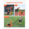 VEVOR Weight Sled, Steel Power Sled, Fitness Training Sleds for Athletic Exercise Speed Improvement, Workout Equipment with Adjustable Height Handle, Compatible with 1/2 in Weight Plates, Orange