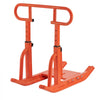 VEVOR Weight Sled, Steel Power Sled, Fitness Training Sleds for Athletic Exercise Speed Improvement, Workout Equipment with Adjustable Height Handle, Compatible with 1/2 in Weight Plates, Orange