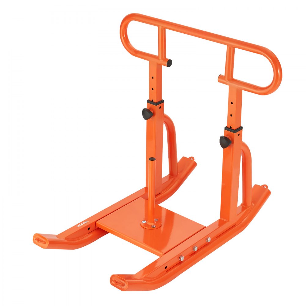 VEVOR Weight Sled, Steel Power Sled, Fitness Training Sleds for Athletic Exercise Speed Improvement, Workout Equipment with Adjustable Height Handle, Compatible with 1/2 in Weight Plates, Orange