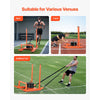VEVOR Weight Sled, Steel Power Sled, Fitness Strength Training Sleds for Athletic Exercise Speed Improvement, Workout Fitness Equipment with Handle, Compatible with 1/2 in Weight Plates, Orange