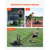 VEVOR Weight Sled, Steel Power Sled, Fitness Training Sleds for Athletic Exercise Speed Improvement, Workout Equipment with Adjustable Height Handle, Compatible with 1/2 in Weight Plates, Black