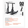 VEVOR Weight Sled, Steel Power Sled, Fitness Training Sleds for Athletic Exercise Speed Improvement, Workout Equipment with Adjustable Height Handle, Compatible with 1/2 in Weight Plates, Black