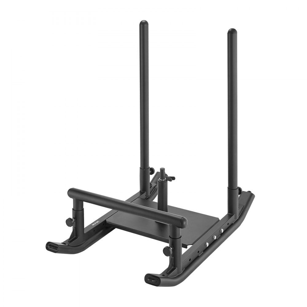 VEVOR Weight Sled, Steel Power Sled, Fitness Strength Training Sleds for Athletic Exercise Speed Improvement, Workout Fitness Equipment with Handle, Compatible with 1/2 in Weight Plates, Black