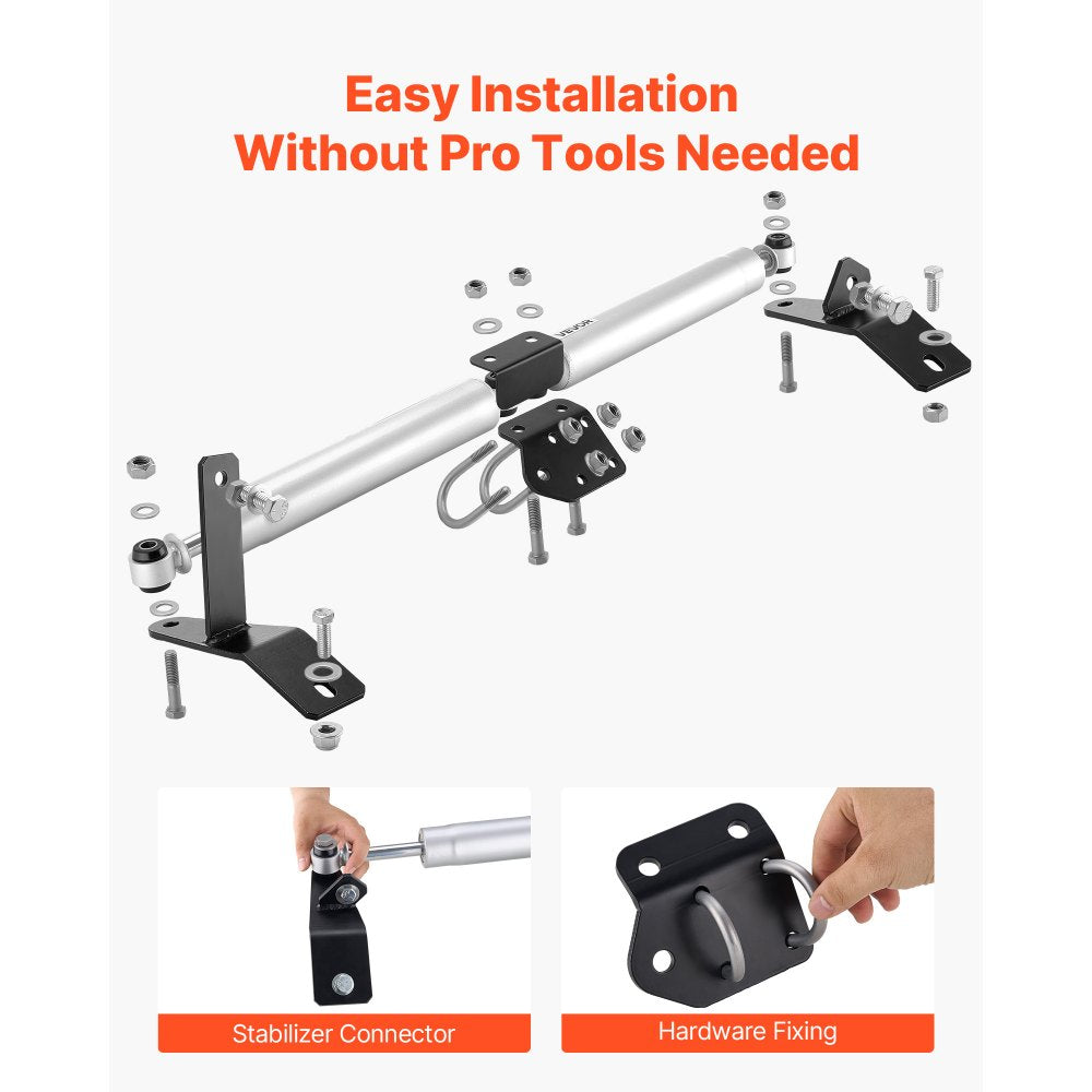 VEVOR Dual Steering Stabilizer, for 2003-2012 Dodge Ram 2500/3500 4WD, Dual Steering Stabilizer Kit Fits with 2 Inches of Suspension Lift or Higher, Enhanced Control & Reduced Vibration, Easy Install