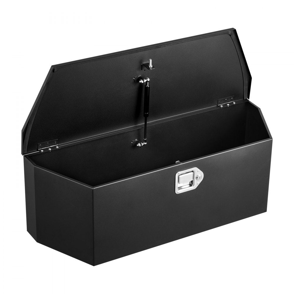 VEVOR Trailer Tongue Box, 36" x 12.3" x 12" Steel Trailer Tongue Tool Box, Heavy Duty Storage Organizer with Lock and Keys, Utility Tool Chest for Pickup Truck Bed, RV, SUV, Off-Road Vehicle, Black