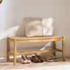 VEVOR Rattan Bench, 40" Wooden Rattan Bench, Entrywway Bench with Oak Wood Legs, Bedroom End of Bed Boho Bench with Hand Woven Rattan, for Living Room, Kitchen