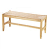 VEVOR Rattan Bench, 40" Wooden Rattan Bench, Entrywway Bench with Oak Wood Legs, Bedroom End of Bed Boho Bench with Hand Woven Rattan, for Living Room, Kitchen