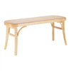 VEVOR Rattan Bench, 43.3" Wooden Rattan Bench, Entrywway Bench with Oak Wood Legs, Bedroom End of Bed Boho Bench with Hand Woven Rattan, for Living Room, Kitchen