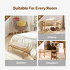 VEVOR Rattan Bench, 31.5" Wooden Rattan Bench, Entrywway Bench with Oak Wood Legs, Bedroom End of Bed Boho Bench with Hand Woven Rattan, for Living Room, Kitchen