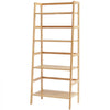 VEVOR 4-Tier Bamboo Ladder Shelf, Trapezoid Open Bookcase, Display Storage Rack Organizer, Freestanding Flower Plant Stand, Ladder Bookshelf Ideal for Bathroom, Bedroom, Office, Study, Natural