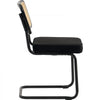 VEVOR Rattan Dining Chairs Set  of 2, Mid Century Modern Dining Chair, Upholstered Velvet Accent Chair with Rattan Back, Retro Dining Room Kitchen Chair for Living Room, Bedroom, Office (18.1 Inch)